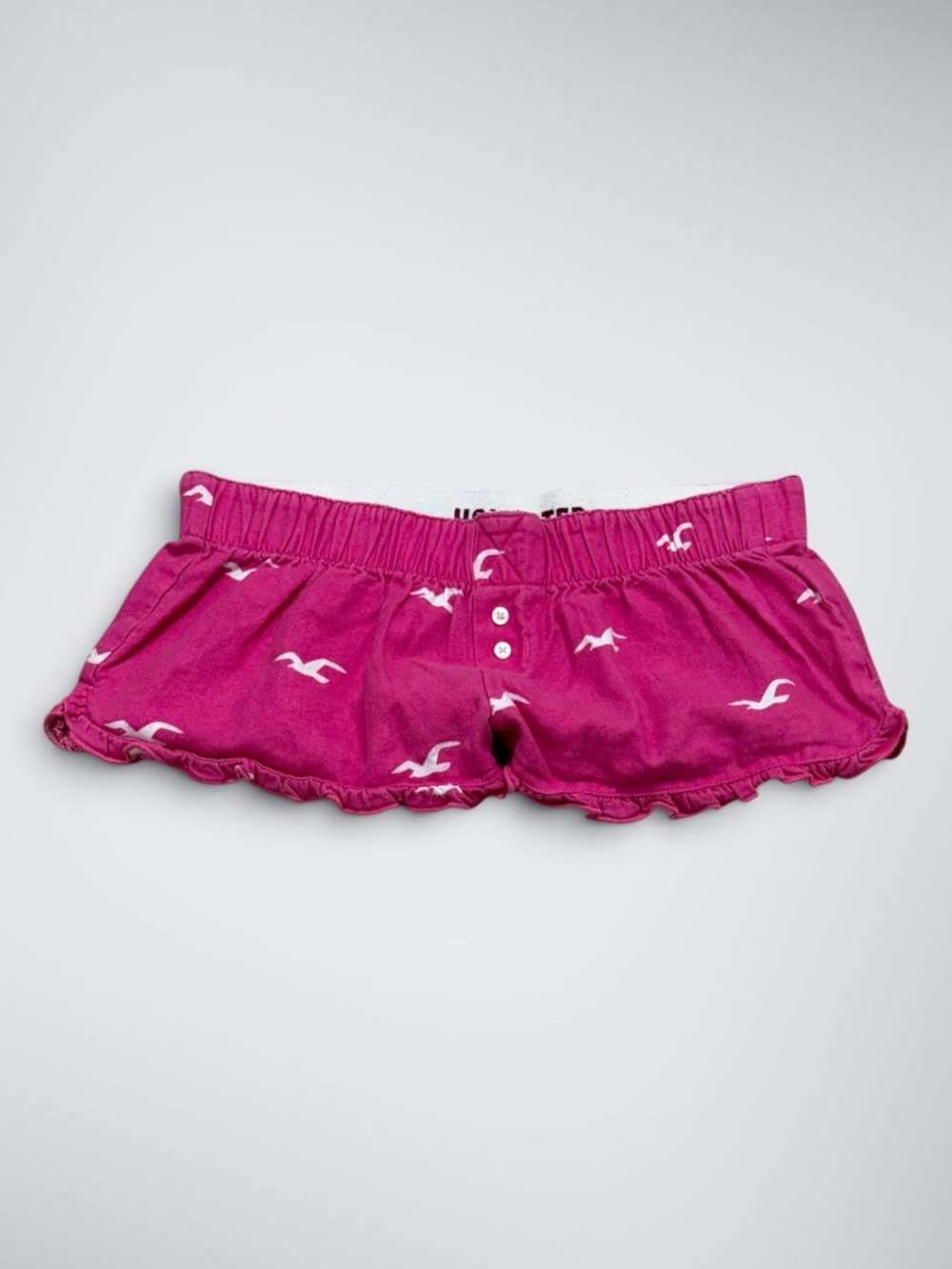 VTG Hollister Pink Ruffle Pajama Shorts